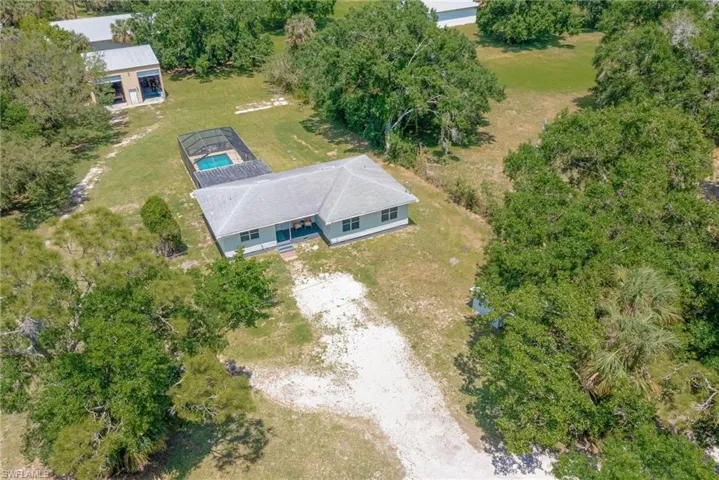 Birds eye view of property