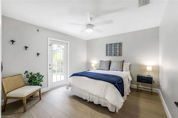 4th bedroom leading to pool area.