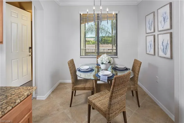 Charming breakfast nook.