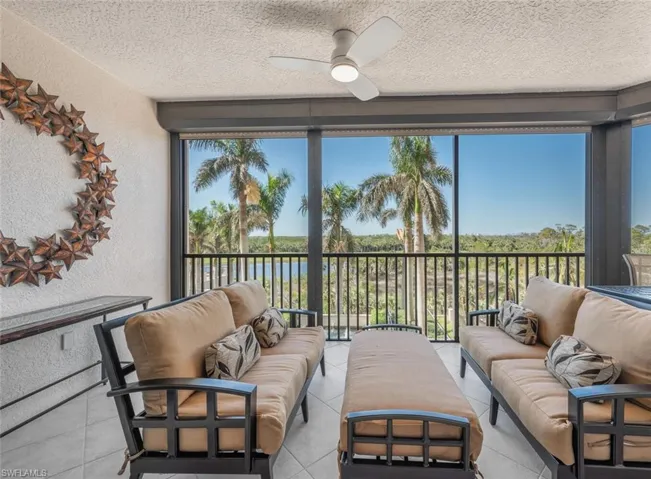 Pool, water & golf course views from your screened balcony