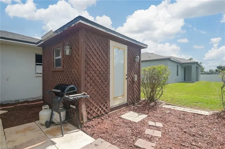 Storage shed, Or mabye future grilling area?