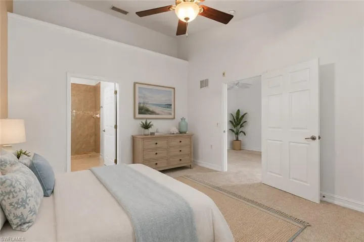 Virtual Staged Primary Bedroom