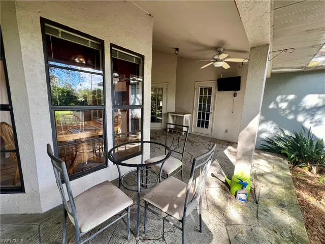 View of patio / terrace with ceiling fan