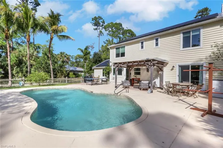Beautiful saltwater sports pool with a huge patio for seating, relaxing, and entertaining friends and family