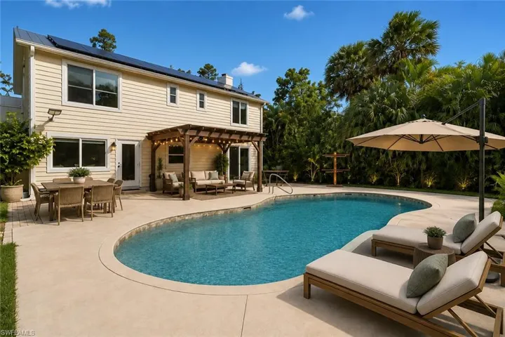 Virtually staged pool/patio area- Great space for entertaining or just relaxing by the pool