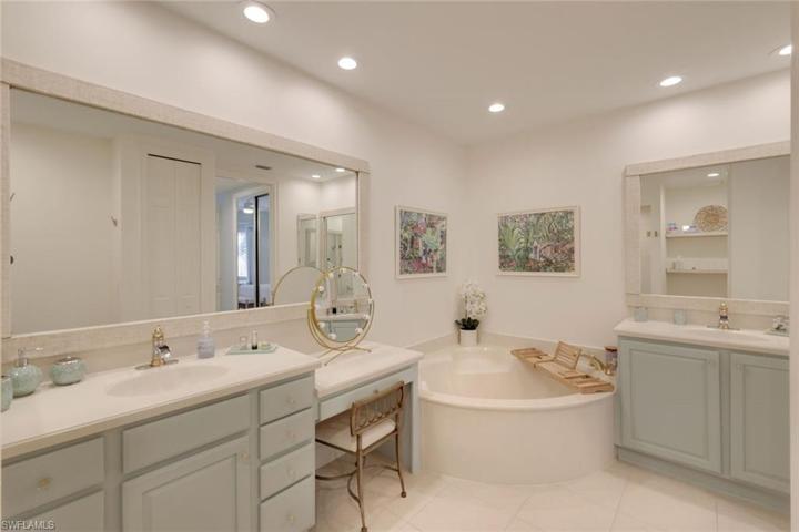 Separate shower and large soaker tub for relaxing baths!