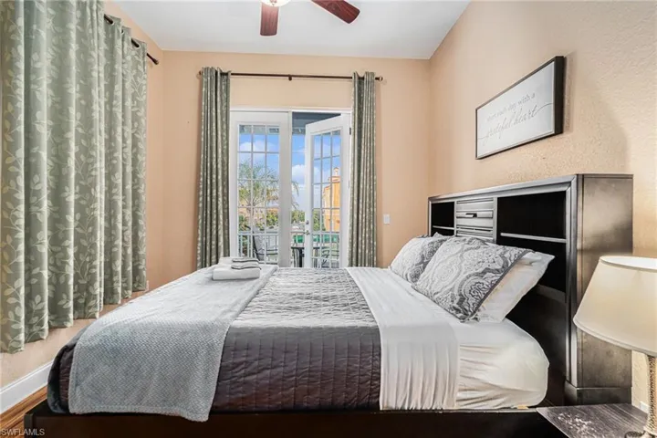 Bedroom 3 with french doors to balcony