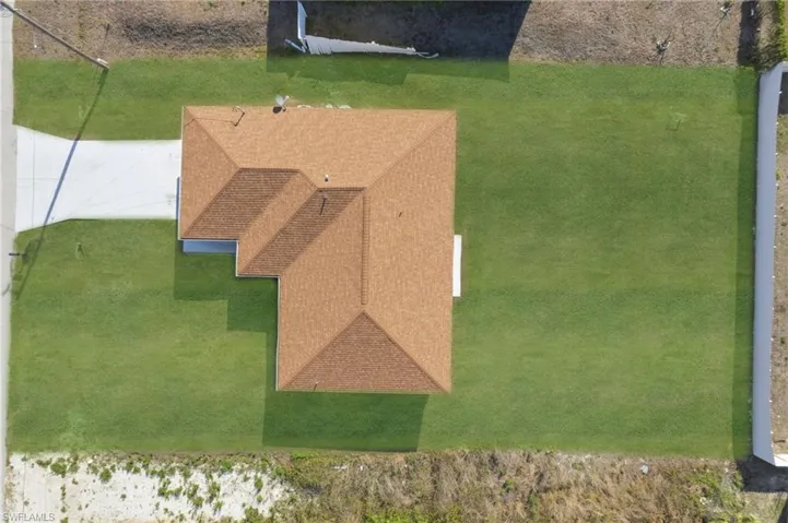 View from above of property