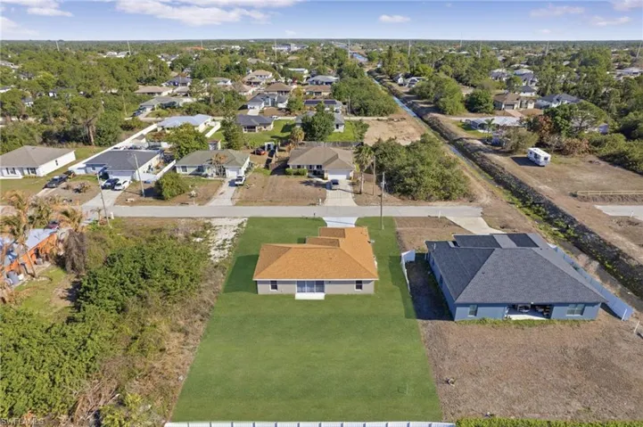 Aerial view of residential area