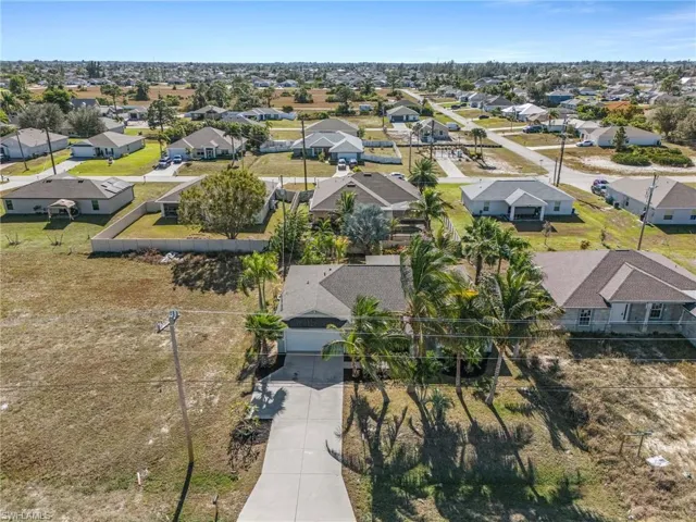 Aerial view of residential area