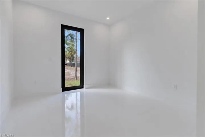View of tiled spare room