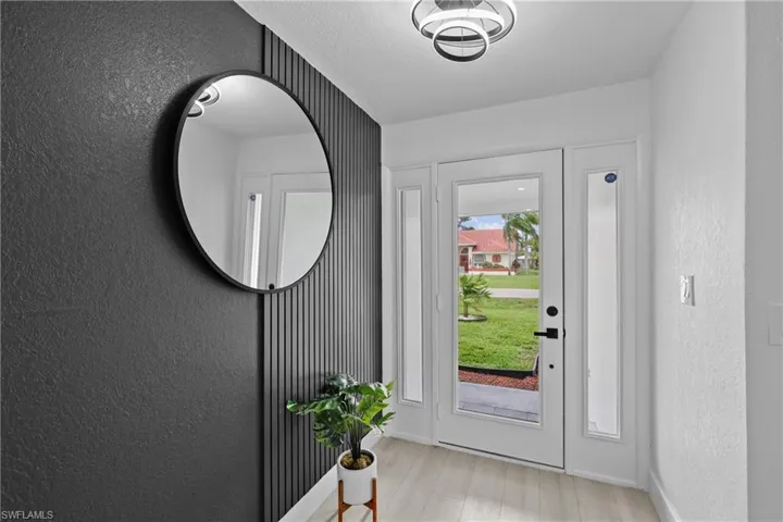 Entryway featuring light wood-type flooring