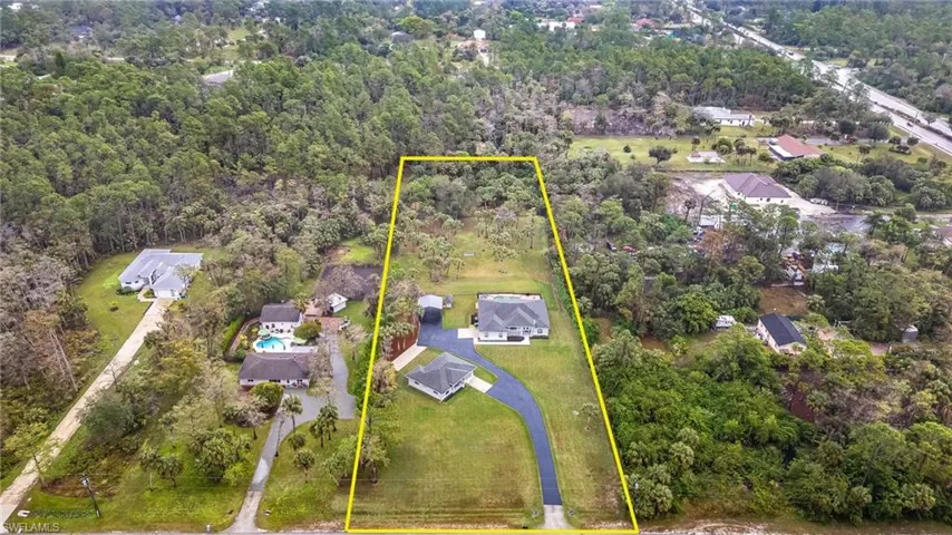 Birds eye view of property