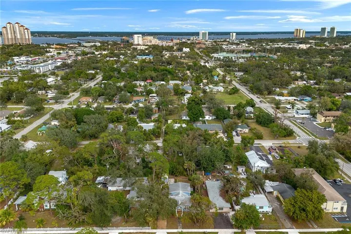 Aerial Front Exterior towards Downtown Fort Myers