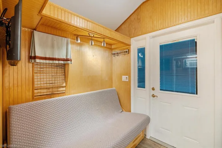 Bench bed and door to cabana