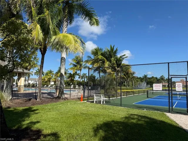 View of tennis court