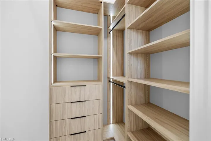 View of walk in closet