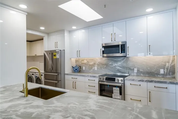 gleaming quartz countertops