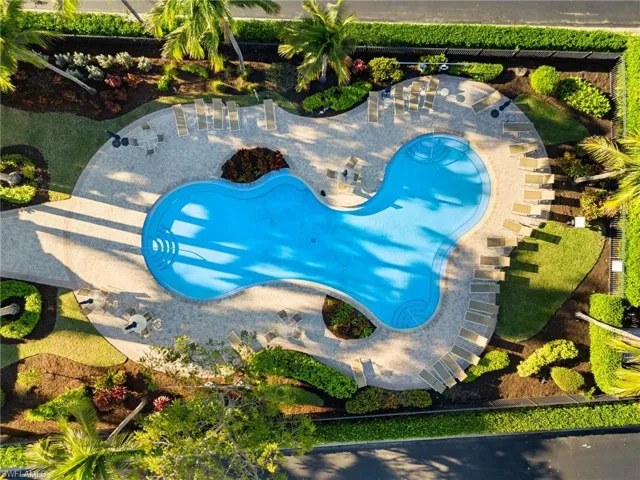 Bird's eye view of a pool