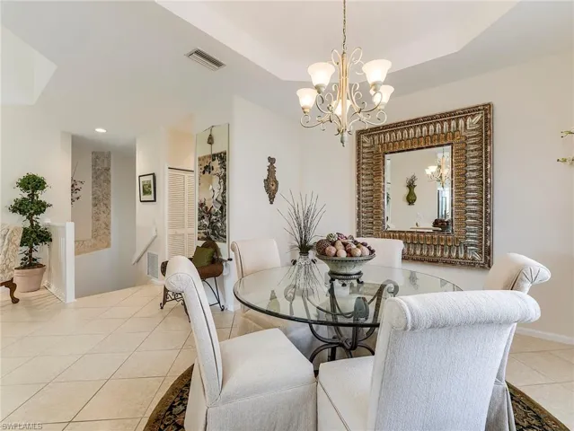 Formal dining area off the entry stairs