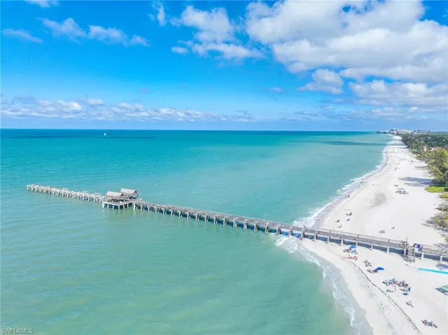Drone / aerial view of unending shoreline