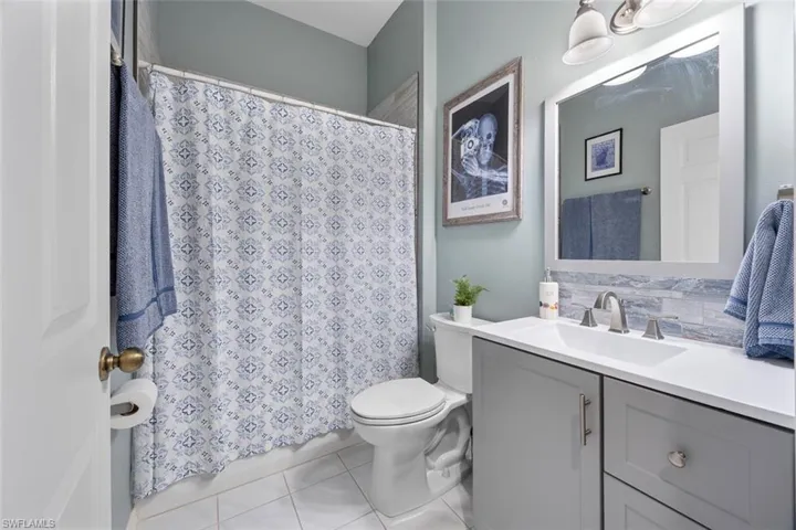 Newly remodeled guest bathroom.