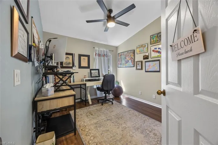 Bedroom currently being used as office.
