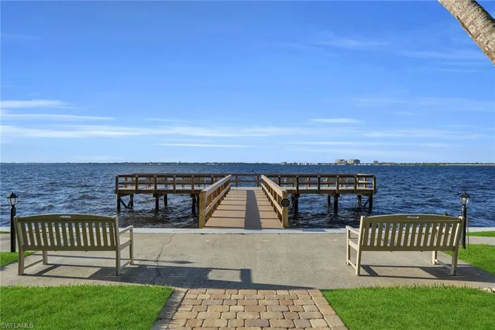 Dock with a water view