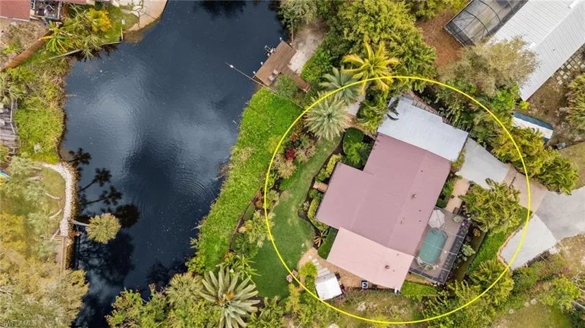 Aerial view of a large body of water