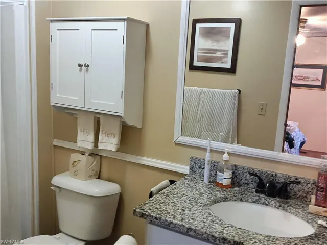 Primary bathroom with New vanity and toilet