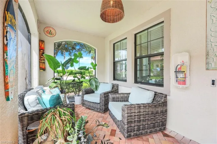 View of patio featuring an outdoor living space