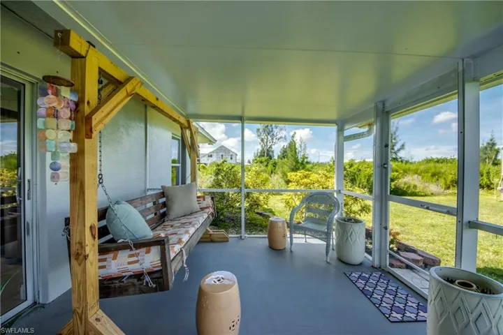 View of spacious covered lanai