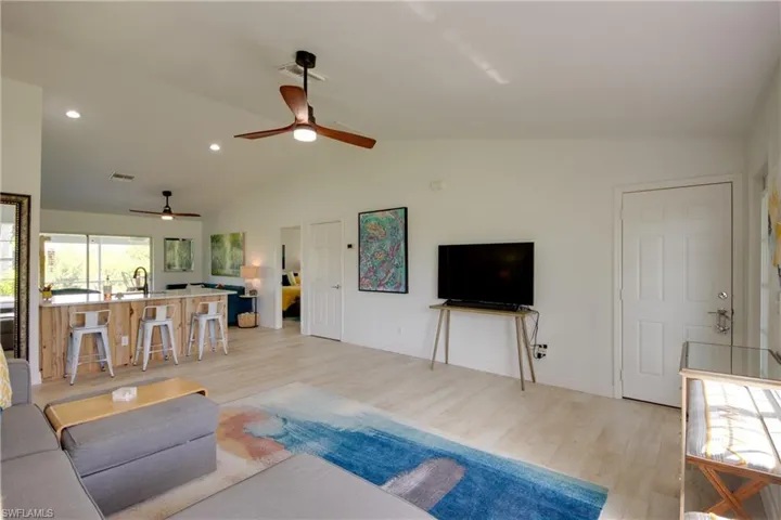 Living room open to kitchen