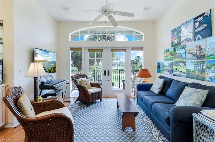 Den used as a sunroom/family room