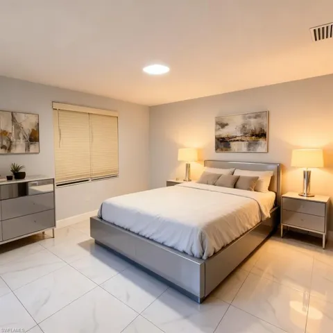 Bedroom featuring baseboards