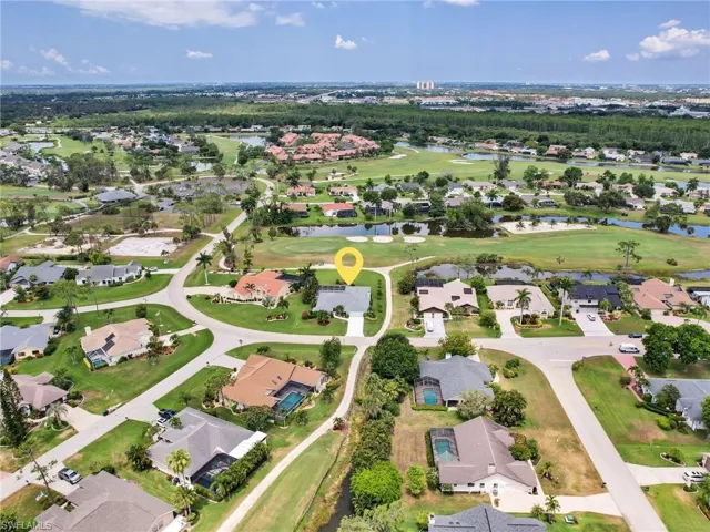 Aerial view of neighborhood