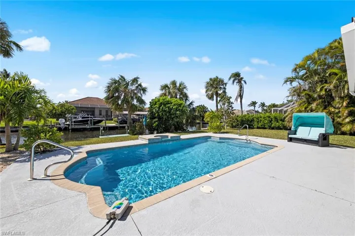 View of swimming pool featuring a pool and a patio area
