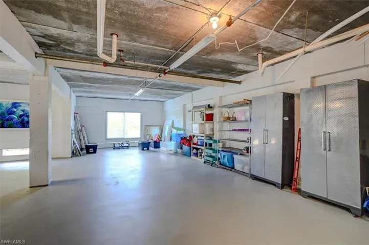 Partial view of 6 car garage