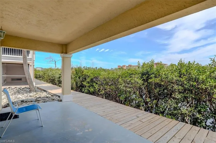 View of patio( 2nd Lanai ) boardwalk and Mangrove