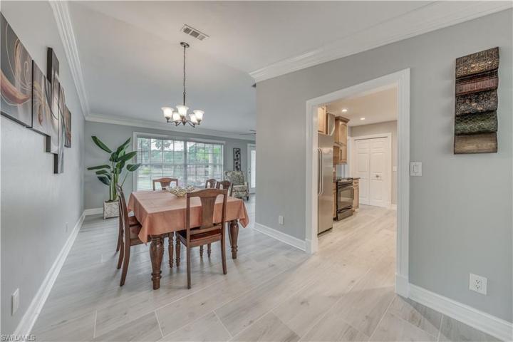 dining area connected to kitchen