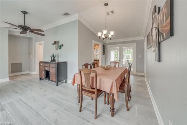 living area and dining area