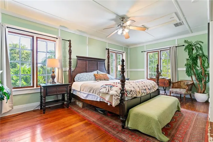 Upstairs Primary Bedroom with views of Magroves and Billys Creek