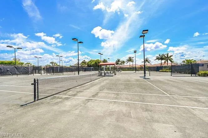 View of sport court with fence