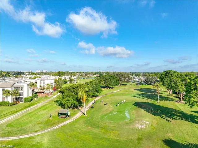 Drone / aerial view of a local golf course