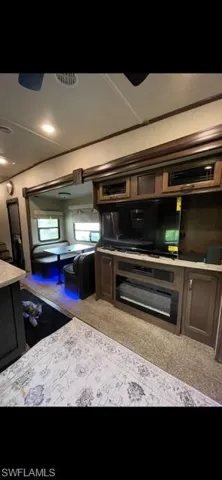 Kitchen featuring light countertops