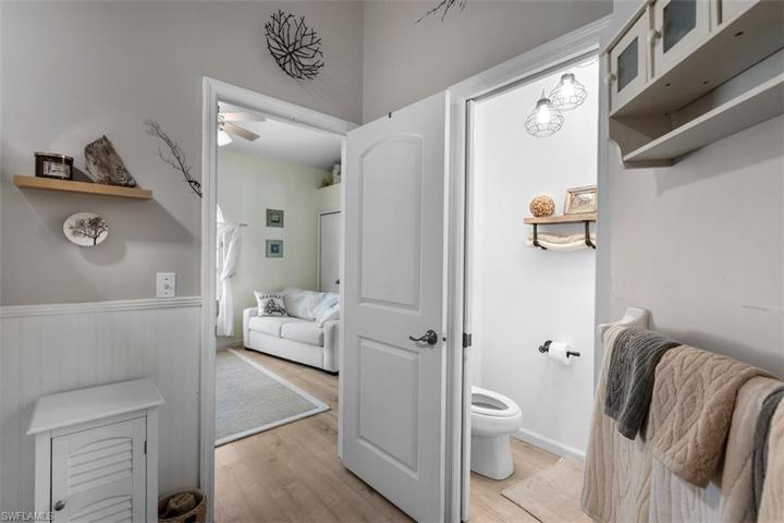 Primary Bathroom with door to Front Guest Bedroom