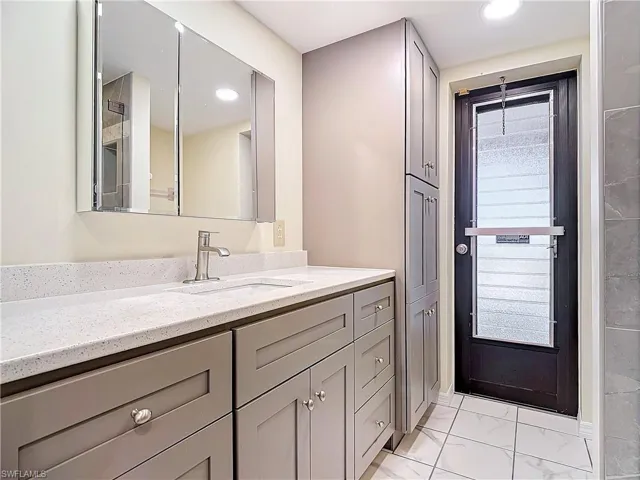 Bathroom featuring vanity