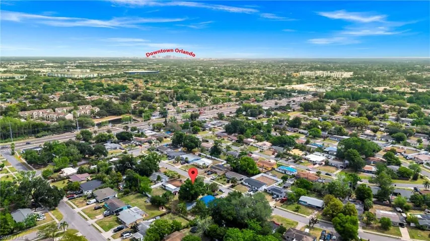 Bird's eye view featuring a residential view
