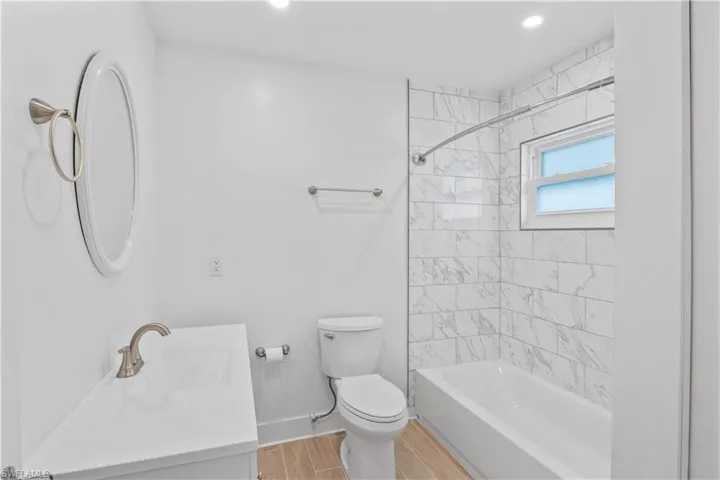 Fully updated guest bath with brand-new finishes.