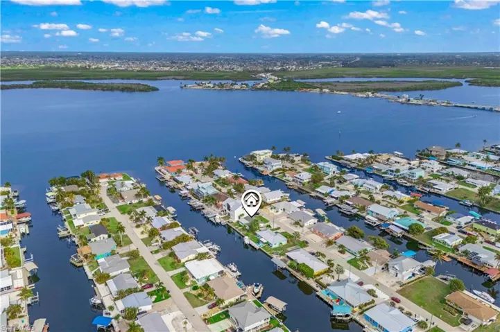 Aerial shot capturing the beauty of the surrounding waterway and Gulf access.